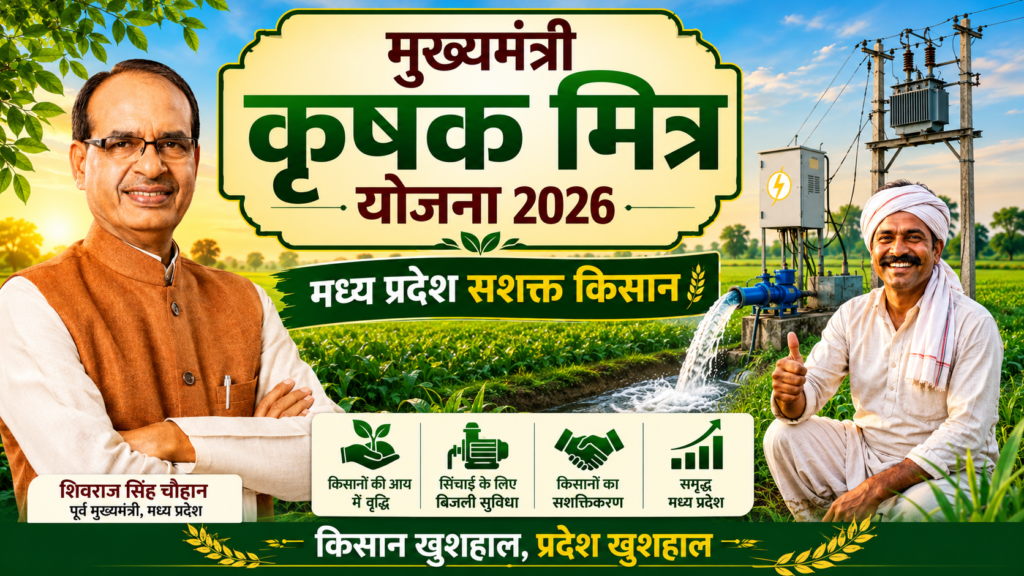 Mukhyamantri Krishak Mitra Yojana Madhya Pradesh 2026-ऑनलाइन आवेदन, योजना के लाभ, पात्रता तथा आवश्यक दस्तावेज
