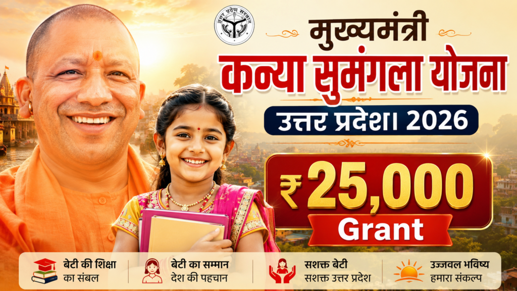 mukhyamantri kanya sumangala yojana (Uttar Pradesh)-ऑनलाइन आवेदन, पात्रता, लाभ, उद्देश्य तथा आवश्यक दस्तावेज