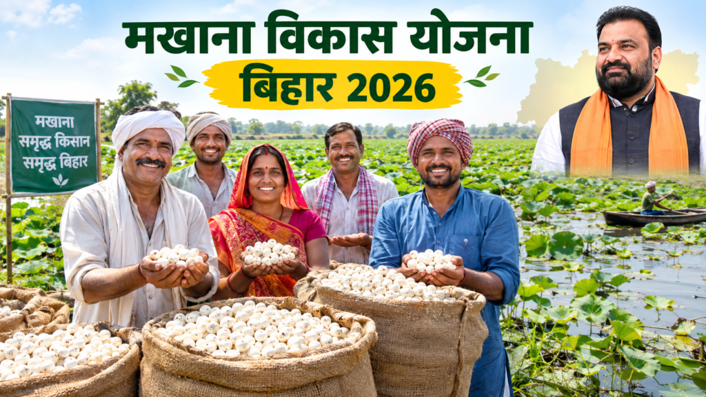 Makhana Vikas Yojana Bihar 2026: ऑनलाइन आवेदन प्रक्रिया, लाभ, पात्रता तथा आवश्यक दस्तावेज