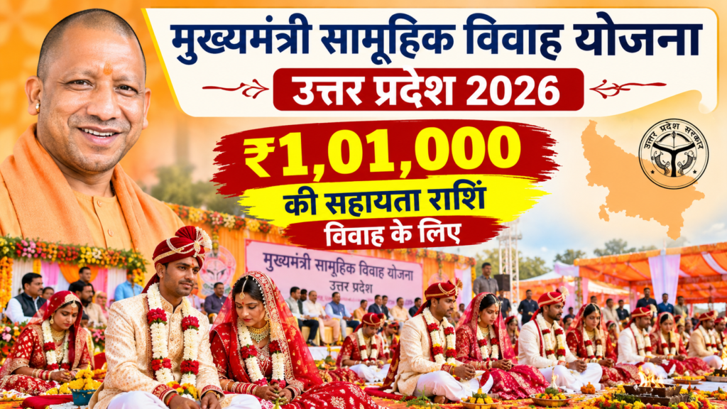 mukhyamantri samuhik vivah yojana up 2026: ऑनलाइन आवेदन, लाभ, पात्रता तथा आवश्यक दस्तावेज